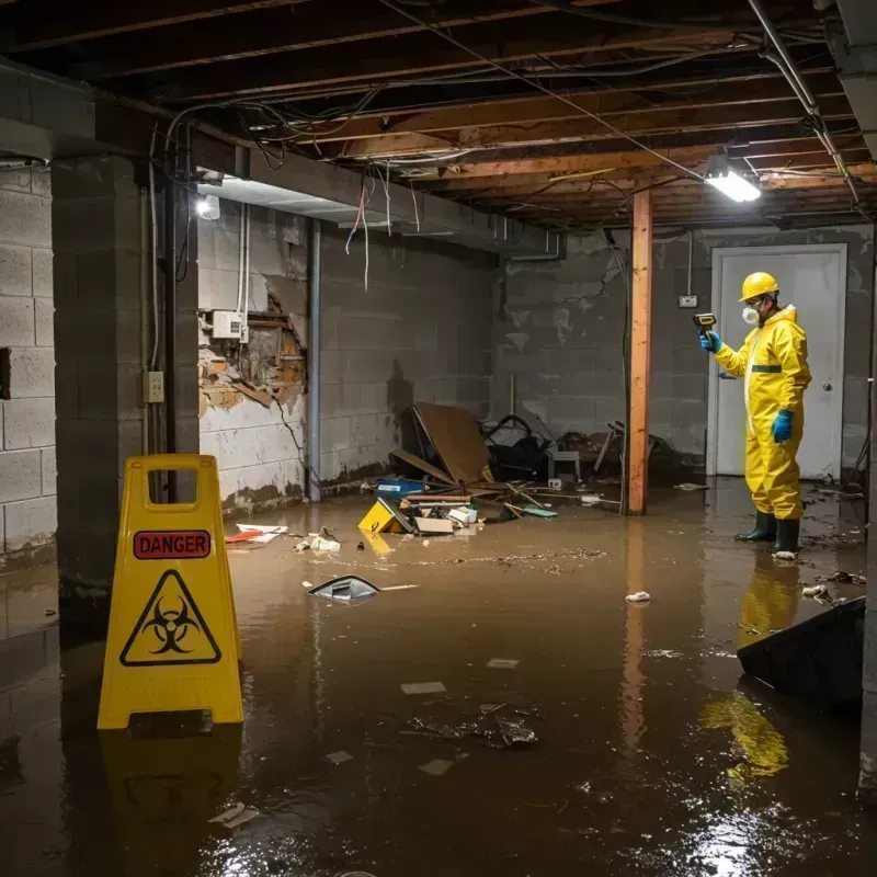 Flooded Basement Electrical Hazard in Kent Acres, DE Property