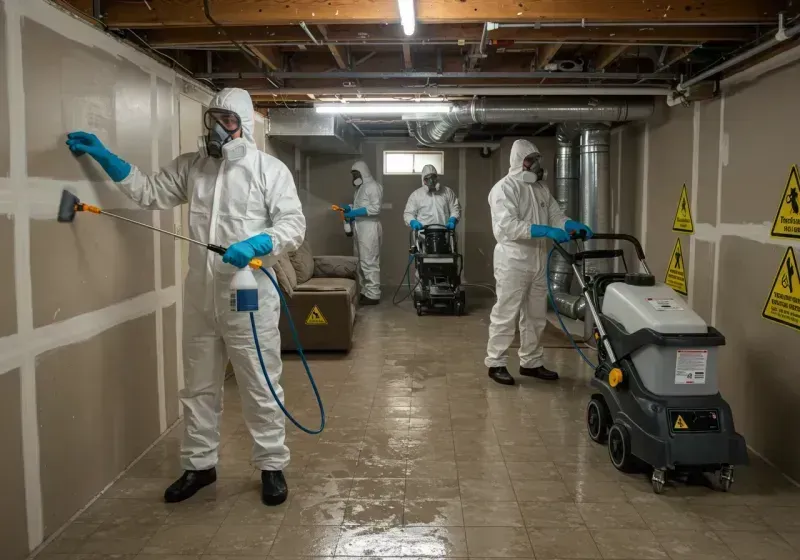 Basement Moisture Removal and Structural Drying process in Kent Acres, DE